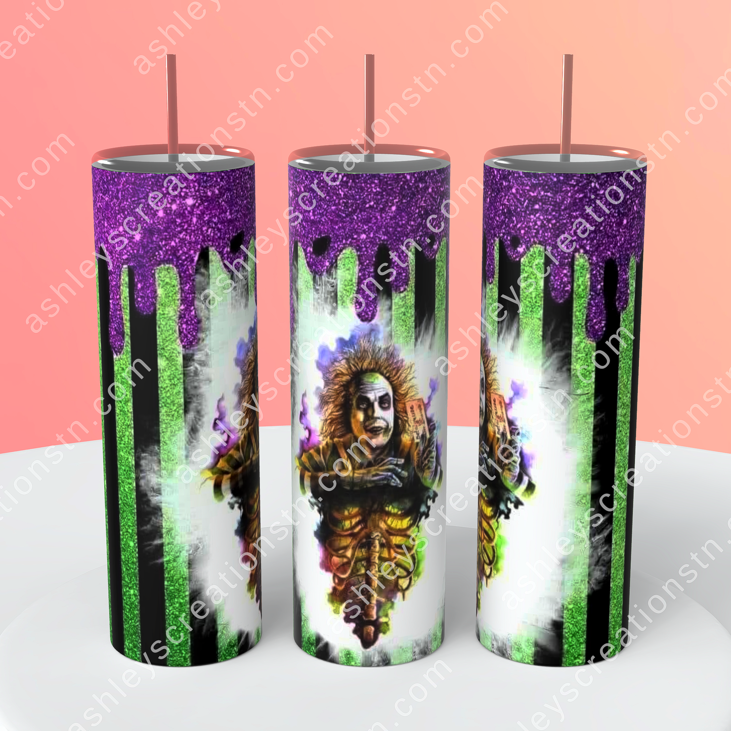 BEETLEJUICE Glitter Tumbler