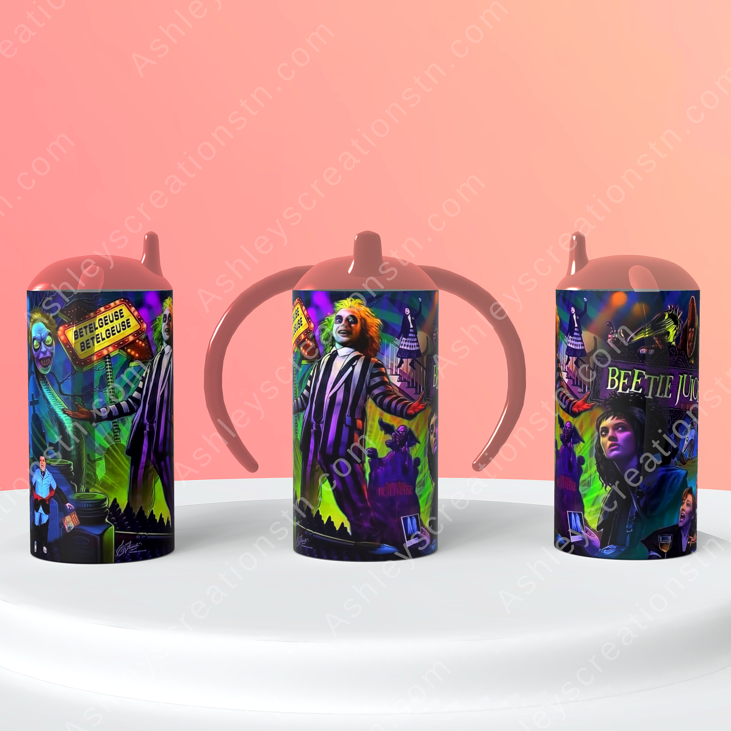 Beetlejuice Character Collage Tumbler