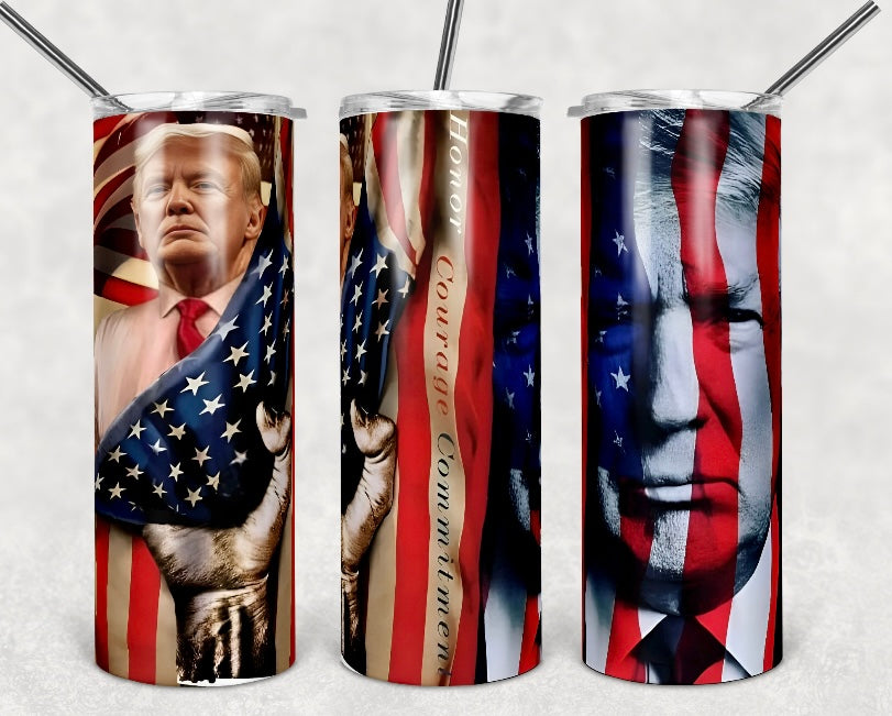 Trump American Flag Tumbler