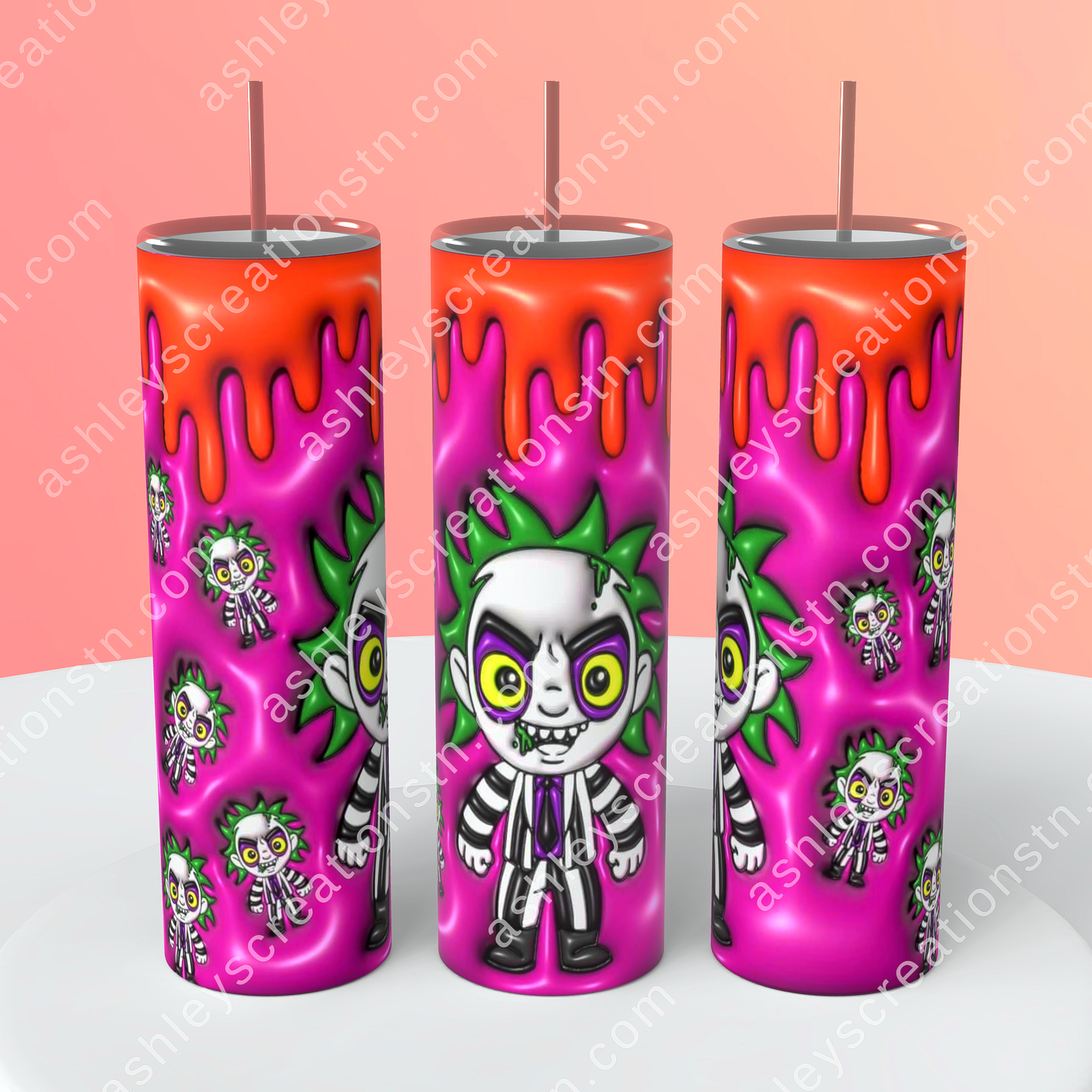 Beetlejuice Puffy Tumbler