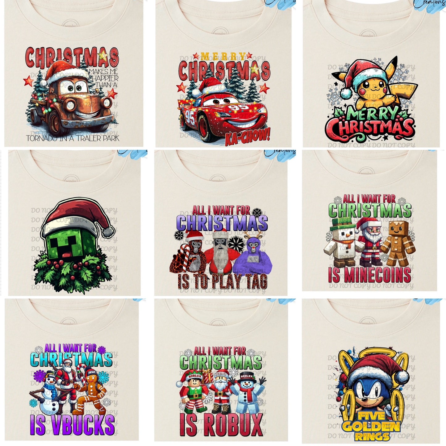 Youth Christmas Character Shirts