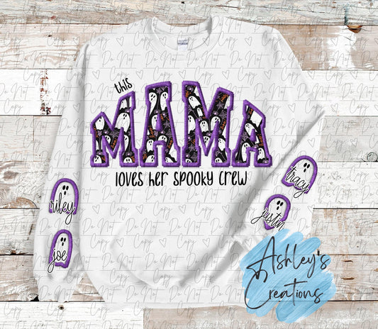 This Mama loves her Spooky Crew Sweatshirt