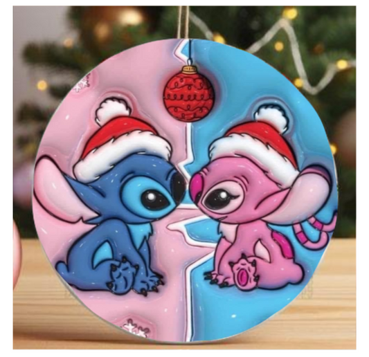 STITCH & ANGEL CHRISTMAS ORNAMENT