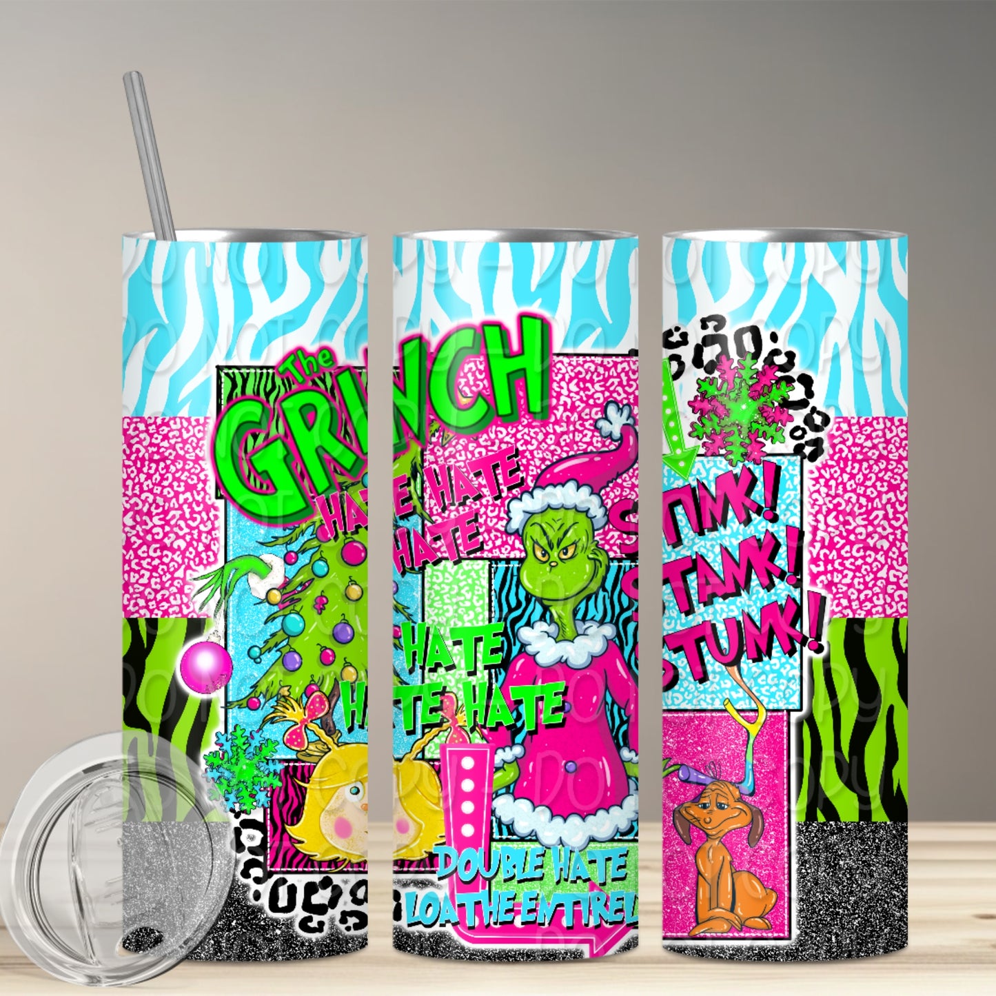 GRINCH COLLAGE TUMBLER