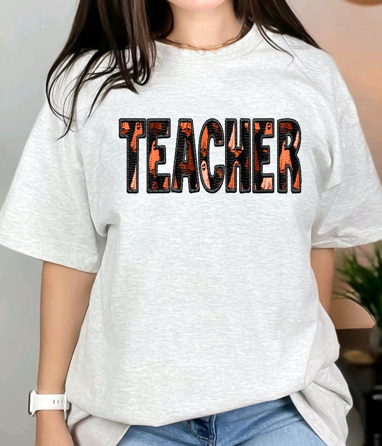 Back to School-Spooky-Faux Embroidery- Profession