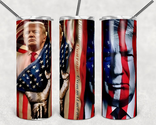 Trump American Flag Tumbler