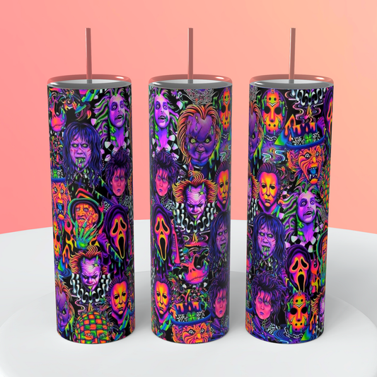 Neon Horror Tumbler