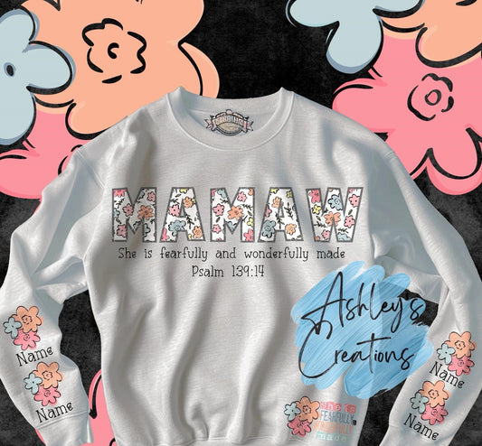 Mamaw (or other custom name) Long Sleeve